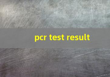 pcr test result